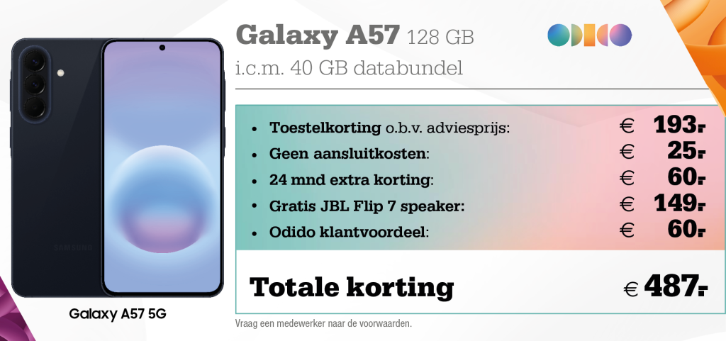 Samsung Galaxy A57 aanbieding Odido
