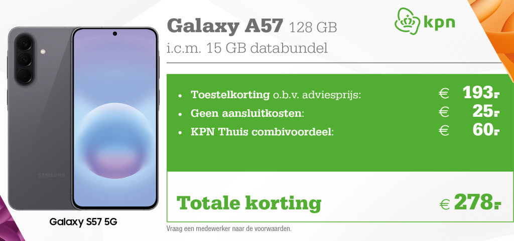 Samsung Galaxy A57 aanbieding KPN