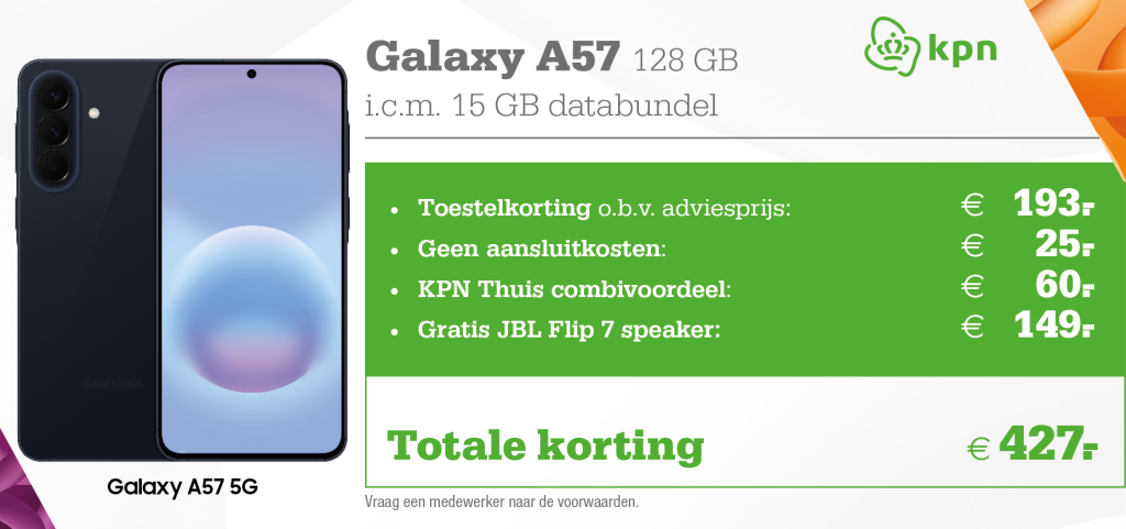 Samsung Galaxy A57 aanbieding KPN