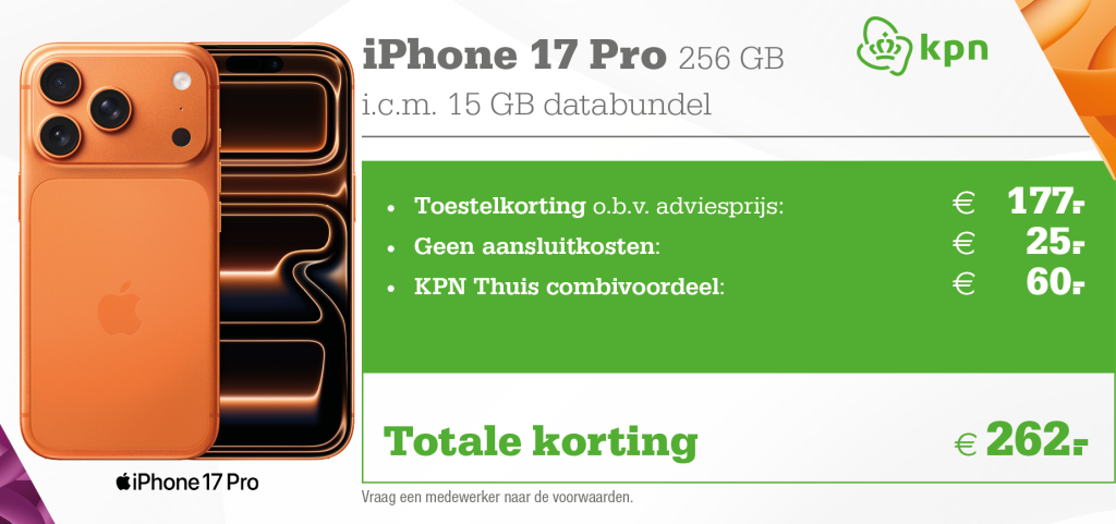 Apple iPhone 17 Pro aanbieding KPN