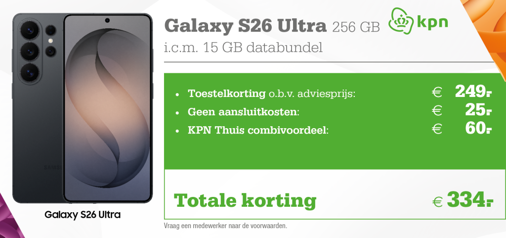 Samsung Galaxy S26 Ultra aanbieding KPN