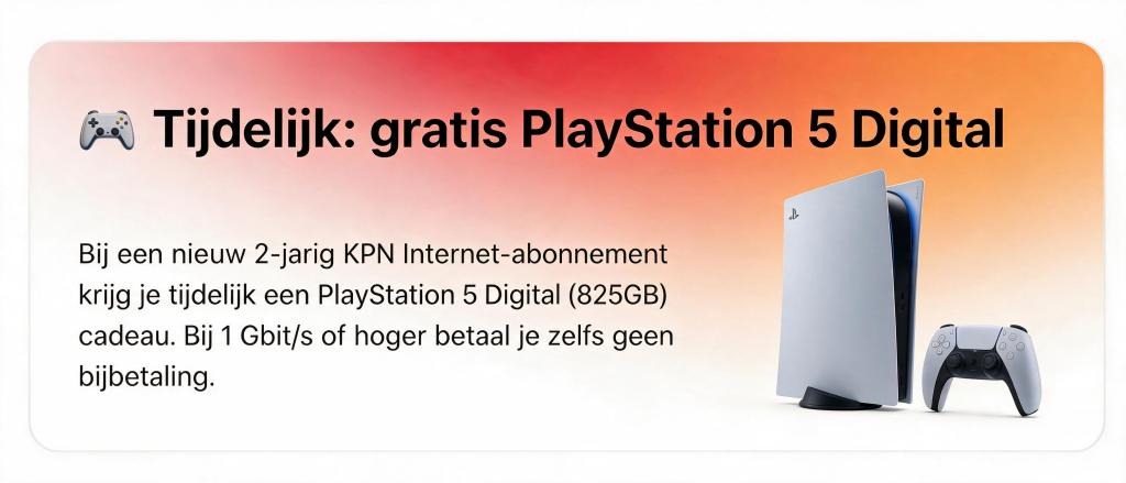 Gratis PS5 bij KPN!