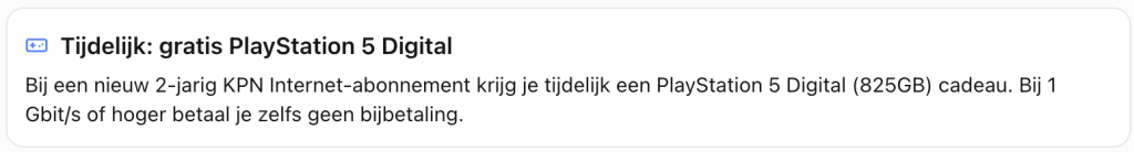 Gratis PS5 bij KPN!