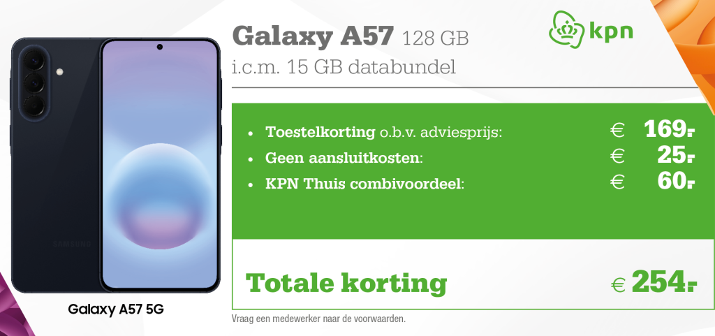 Samsung Galaxy A57 aanbieding KPN