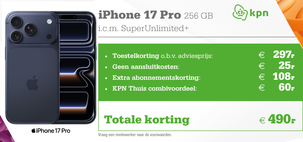 Apple iPhone 17 Pro aanbieding KPN