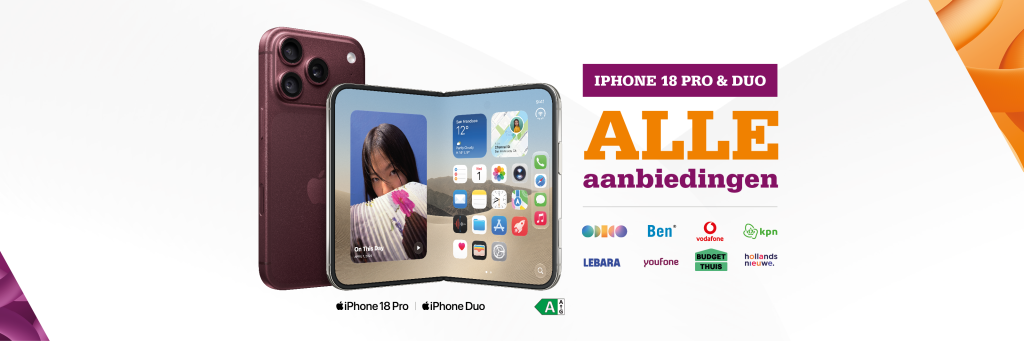 Alle iPhone 18 Pro, Pro Max en iPhone Duo-aanbiedingen met abonnement