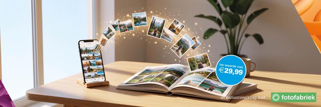 Ontvang een gratis fotoboek van Fotofabriek bij elk abonnement bij Telecombinatie.